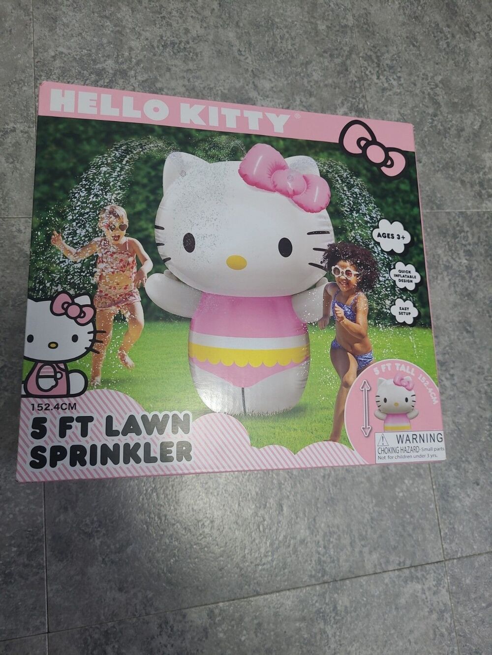 Hello Kitty 5 FT Inflatable Lawn Sprinkler New in Box